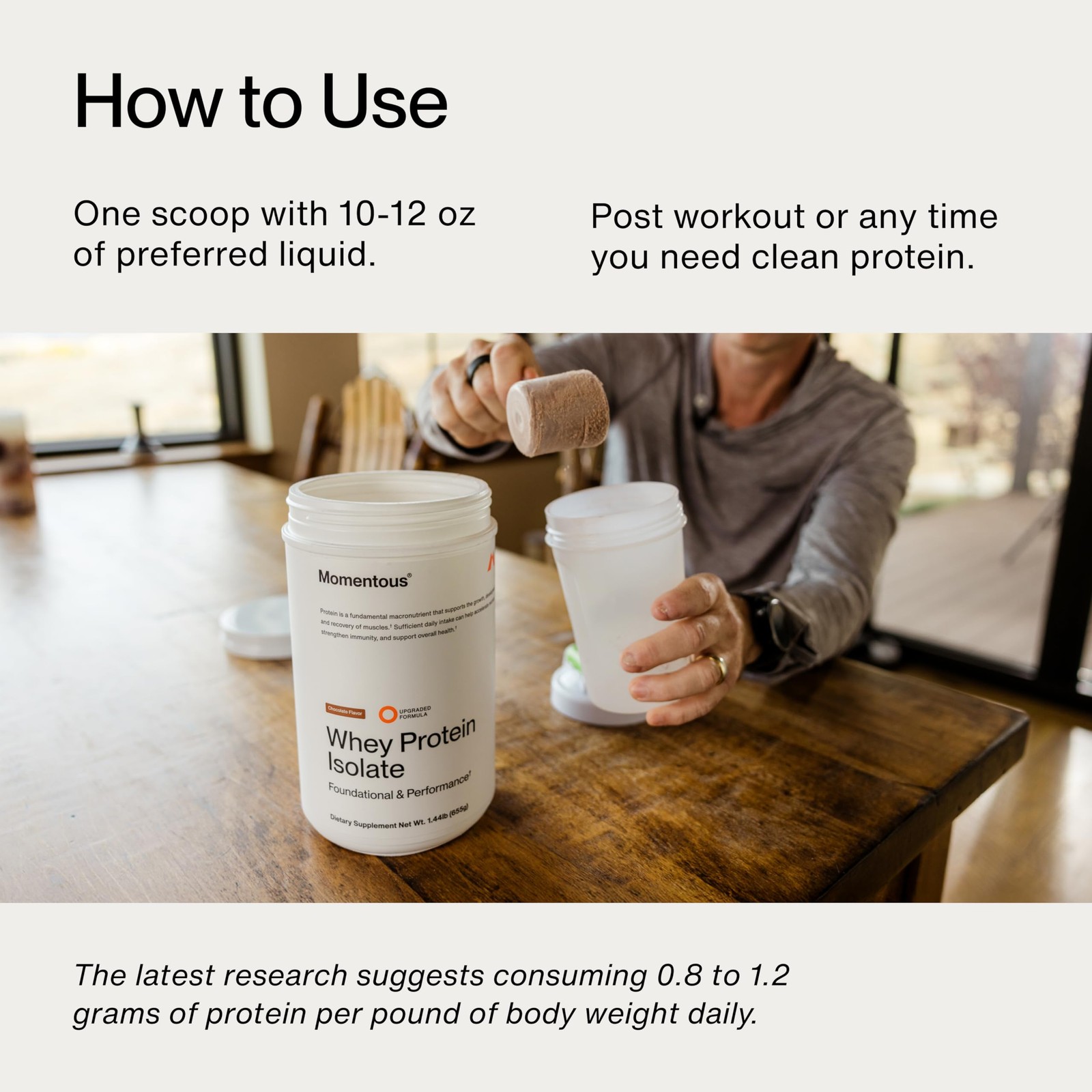 Momentous Essential Grass-Fed Whey Protein Powder – 25 Servings (Pack of 1)