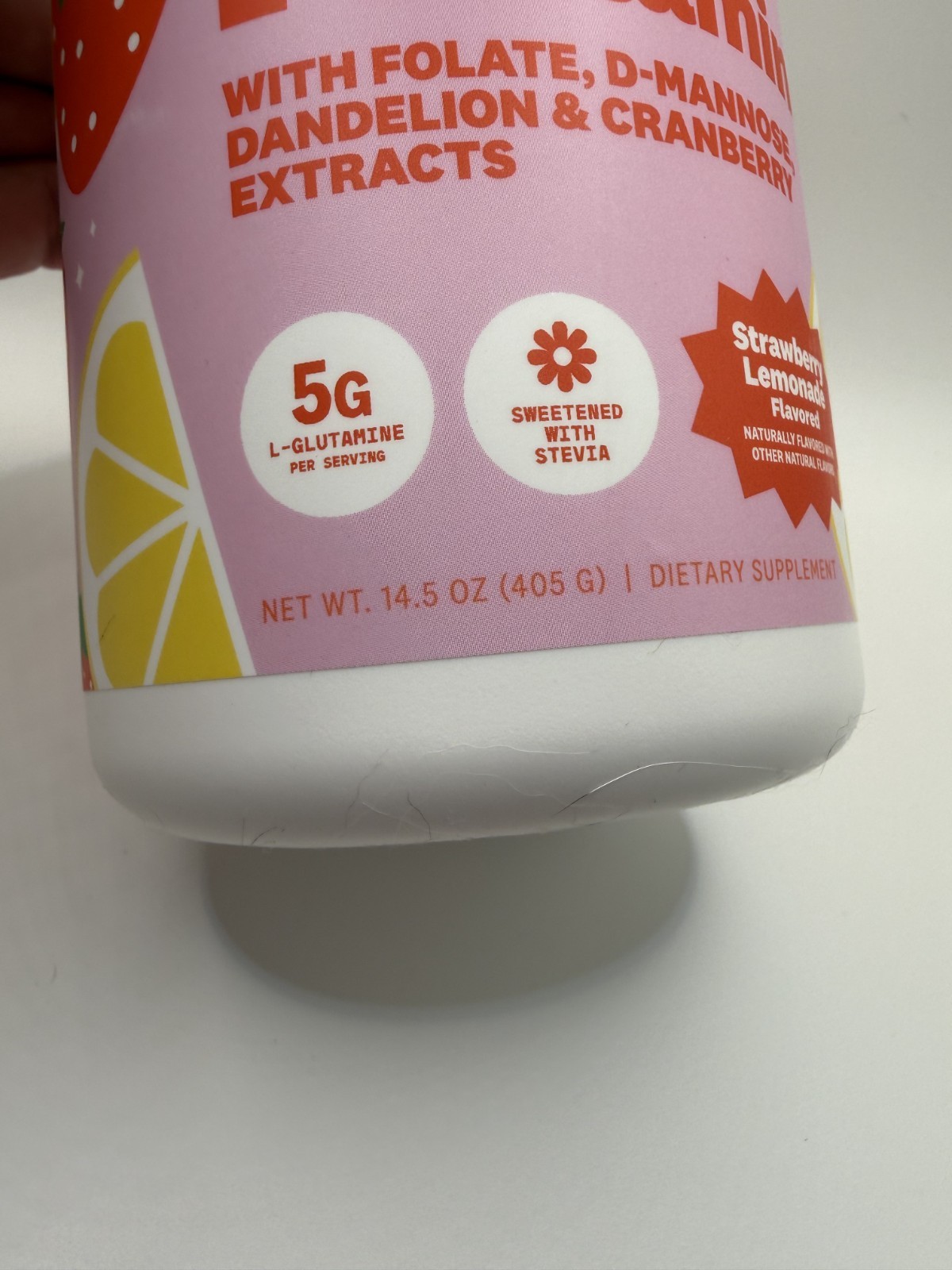 Wellah L-Glutamine Strawberry Lemonade Flavored 5g L-Glutamine 14.5 oz – New