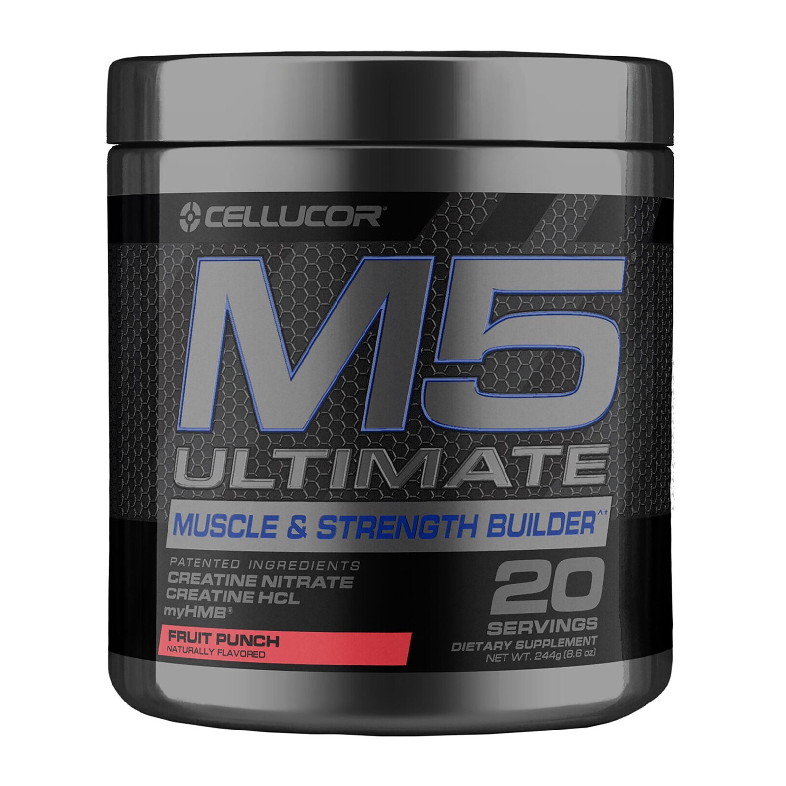 Cellucor M5 Ultimate Creatine Powder with Fruit Punch Flavor – 8.6 oz