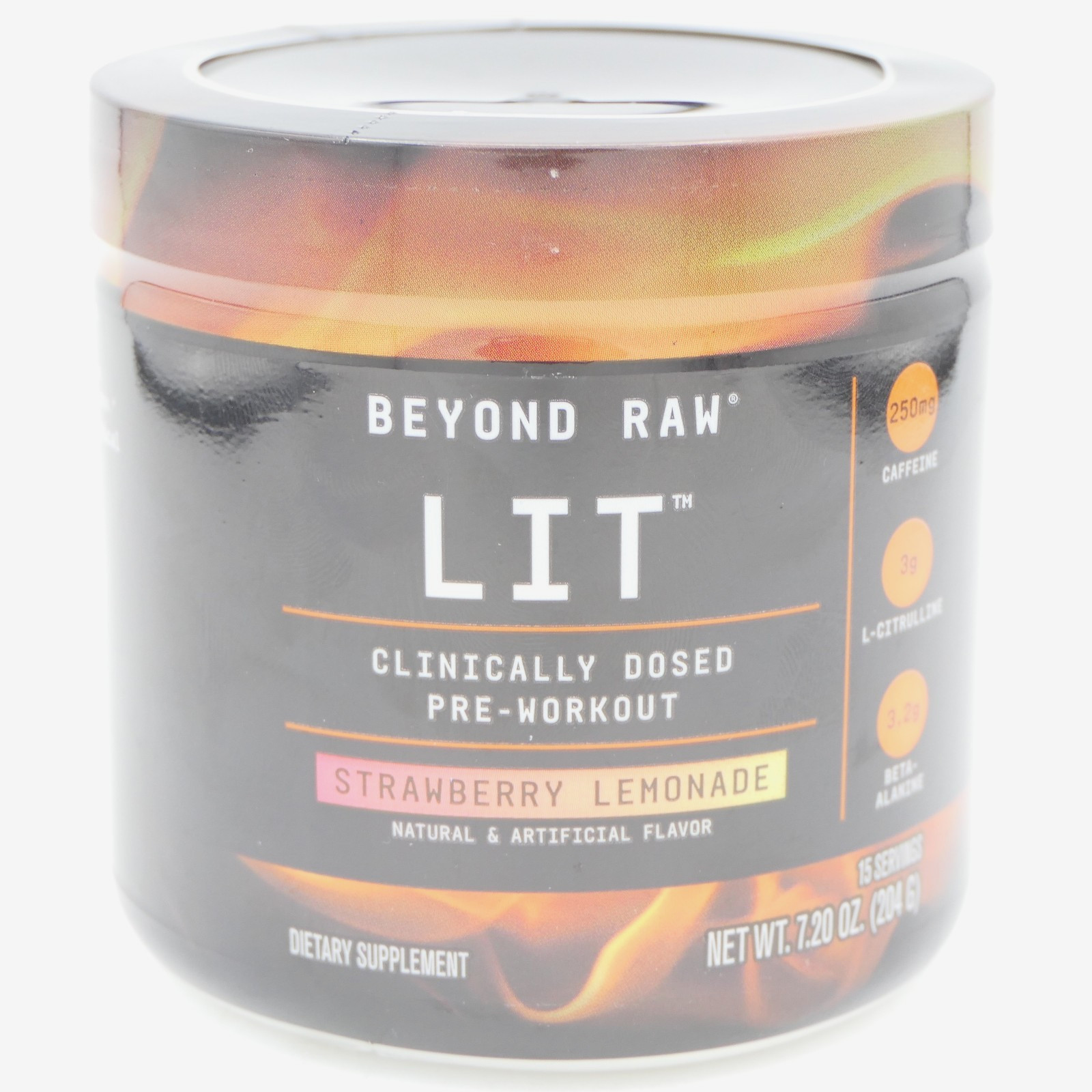 Beyond Raw LIT Clinically Dosed Pre-Workout Strawberry Lemonade 15 Serving 07/27