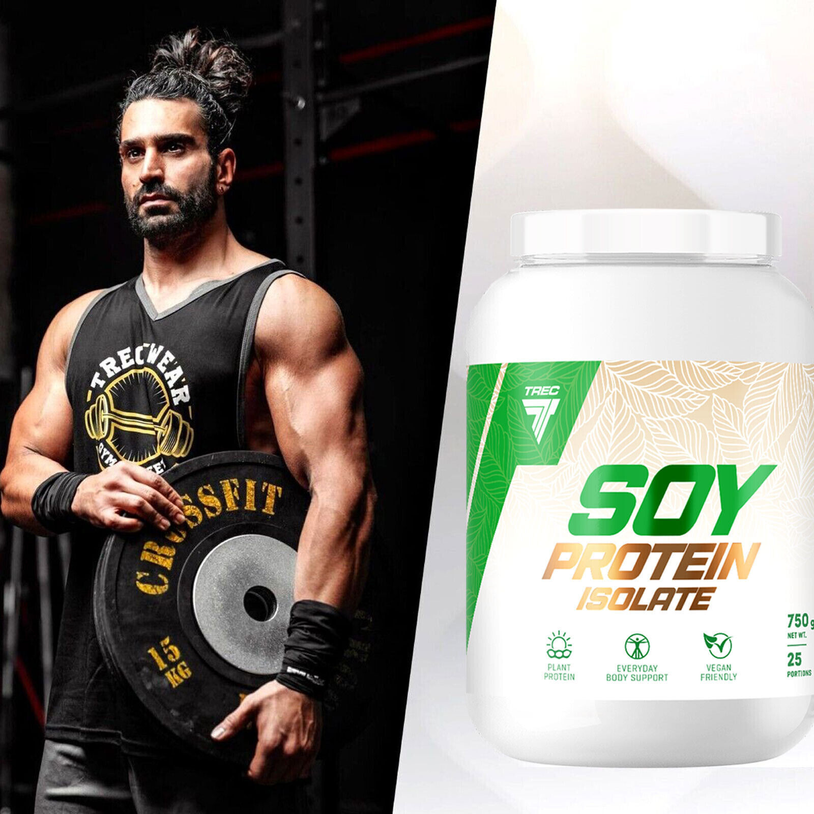 SOY PROTEIN ISOLATE 750 g – 1.65 lb – Vegan – muscle building, recovery, amino