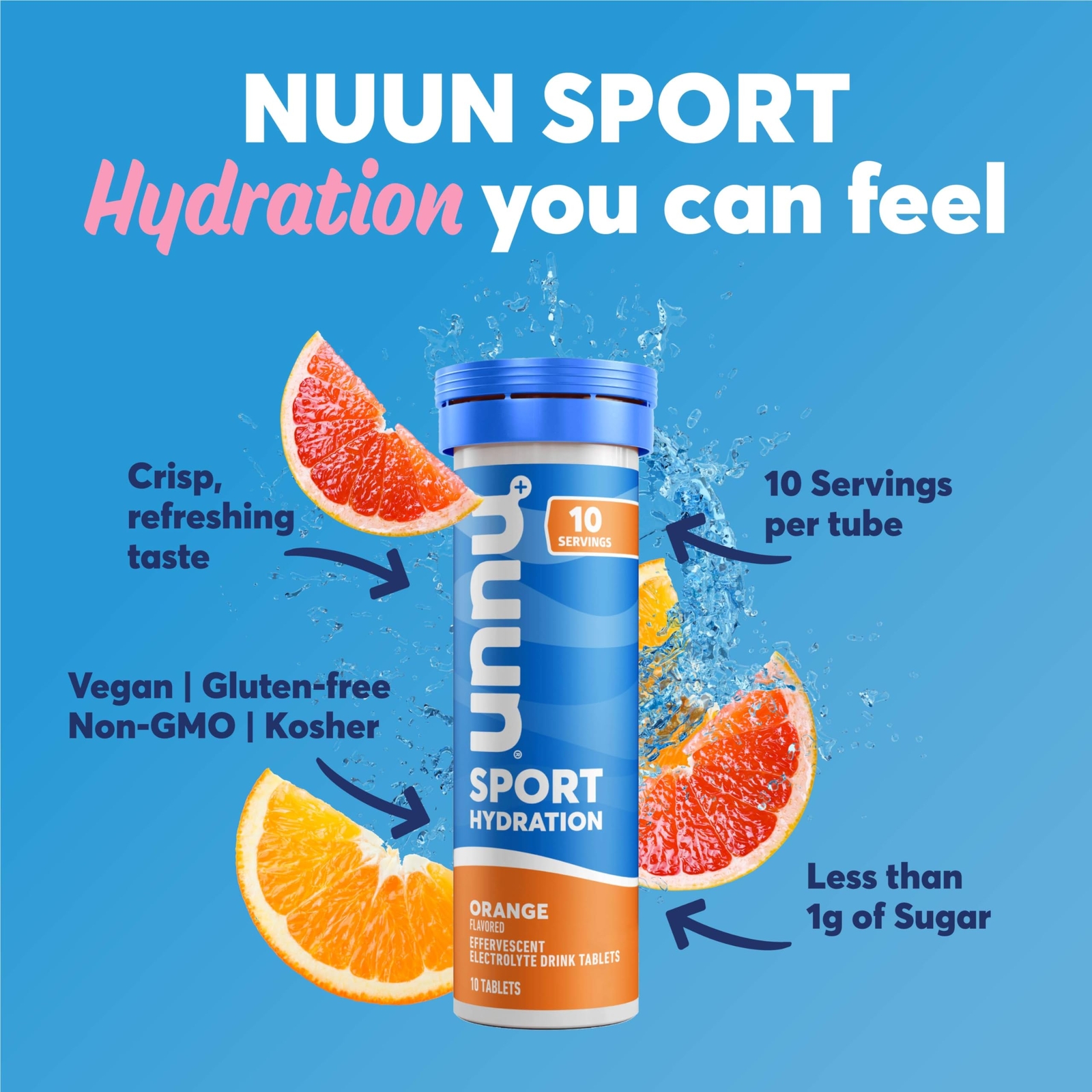 Nuun Sport Electrolyte Tablets with Magnesium Calcium Potassium Chloride & So…