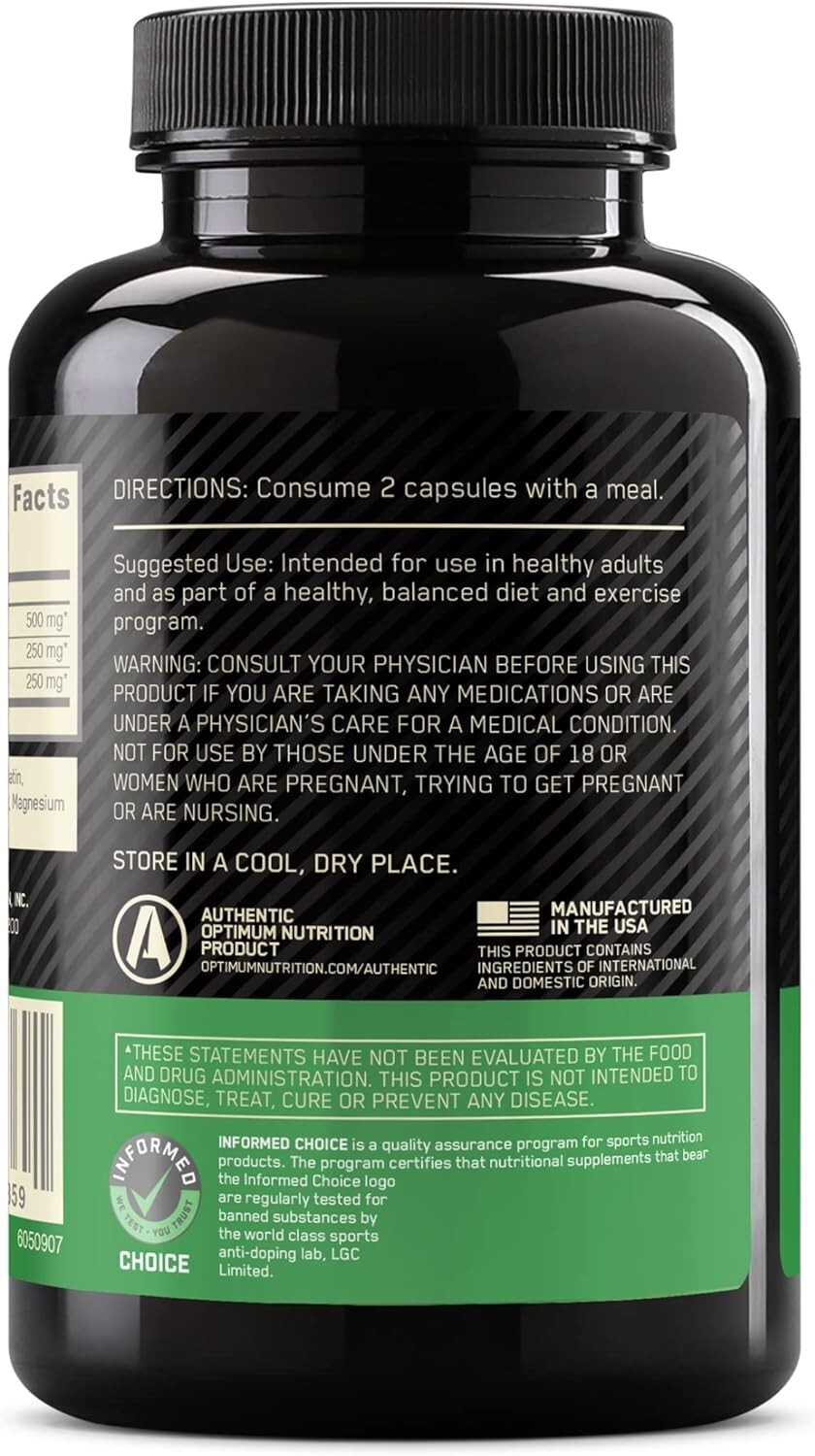 Unflavored Instantized BCAA Capsules – 1000mg, 60 Count for Active Lifestyles