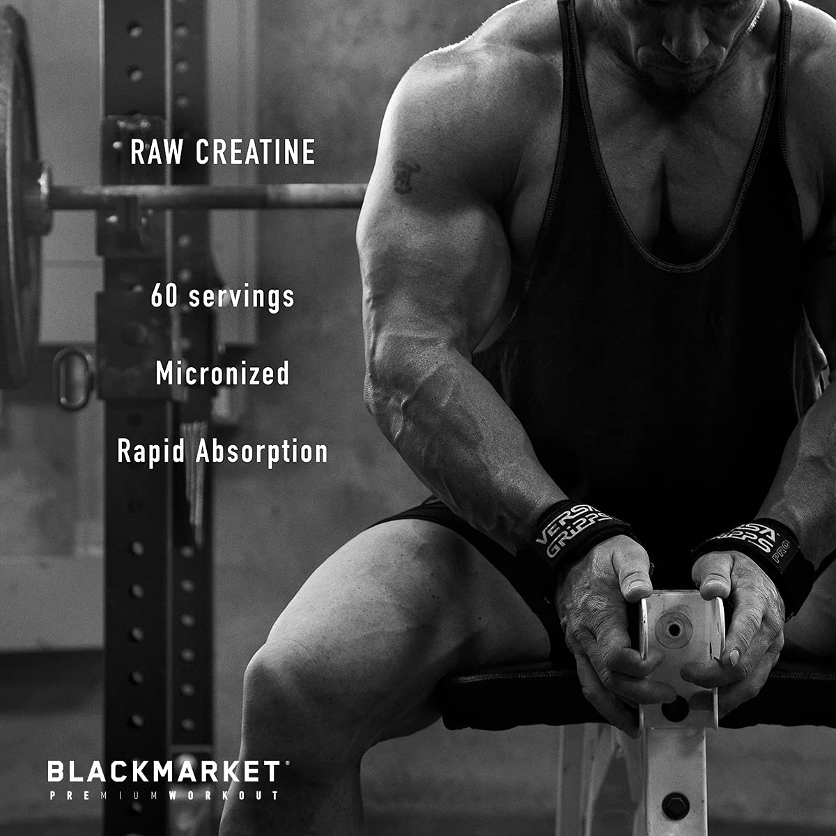 BLACKMARKET RAW Creatine – Workout Powder Drink 10.6 Ounce (Pack of 1), A2996