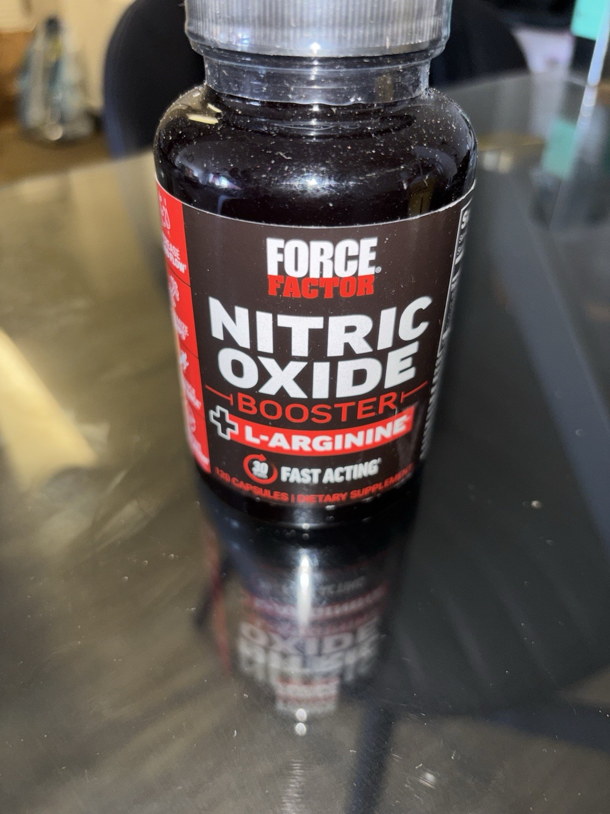 Force Factor Nitric Oxide Booster L-Arginine Amino Acid Capsules 90 Gym