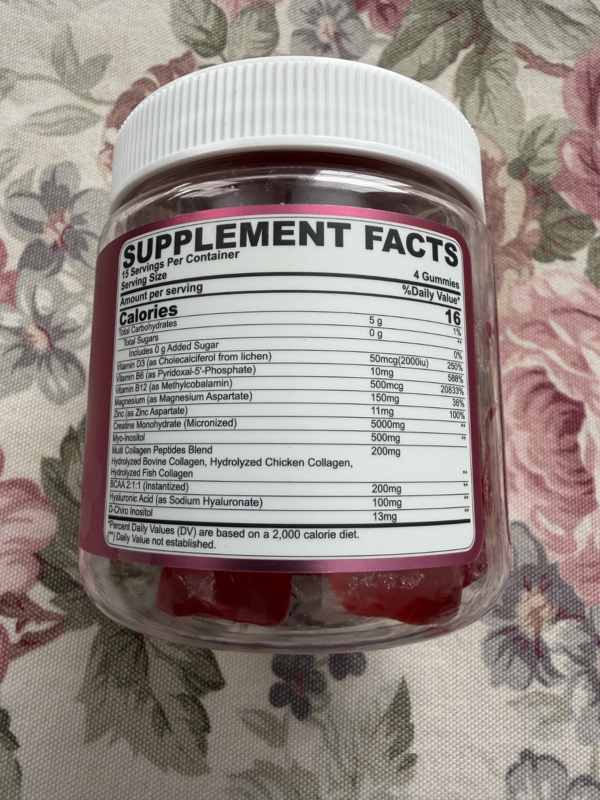 Creatine for Women Gummies, Micronized Creatine Monohydrate + Myo-Inositol