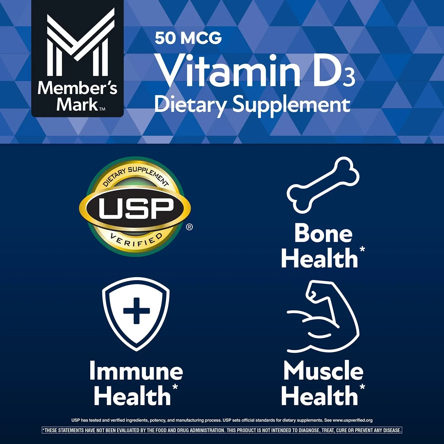 Member’s Mark Vitamin D3, 50 mcg, Dietary Supplement ( 400 ct ) Choose Your Pac