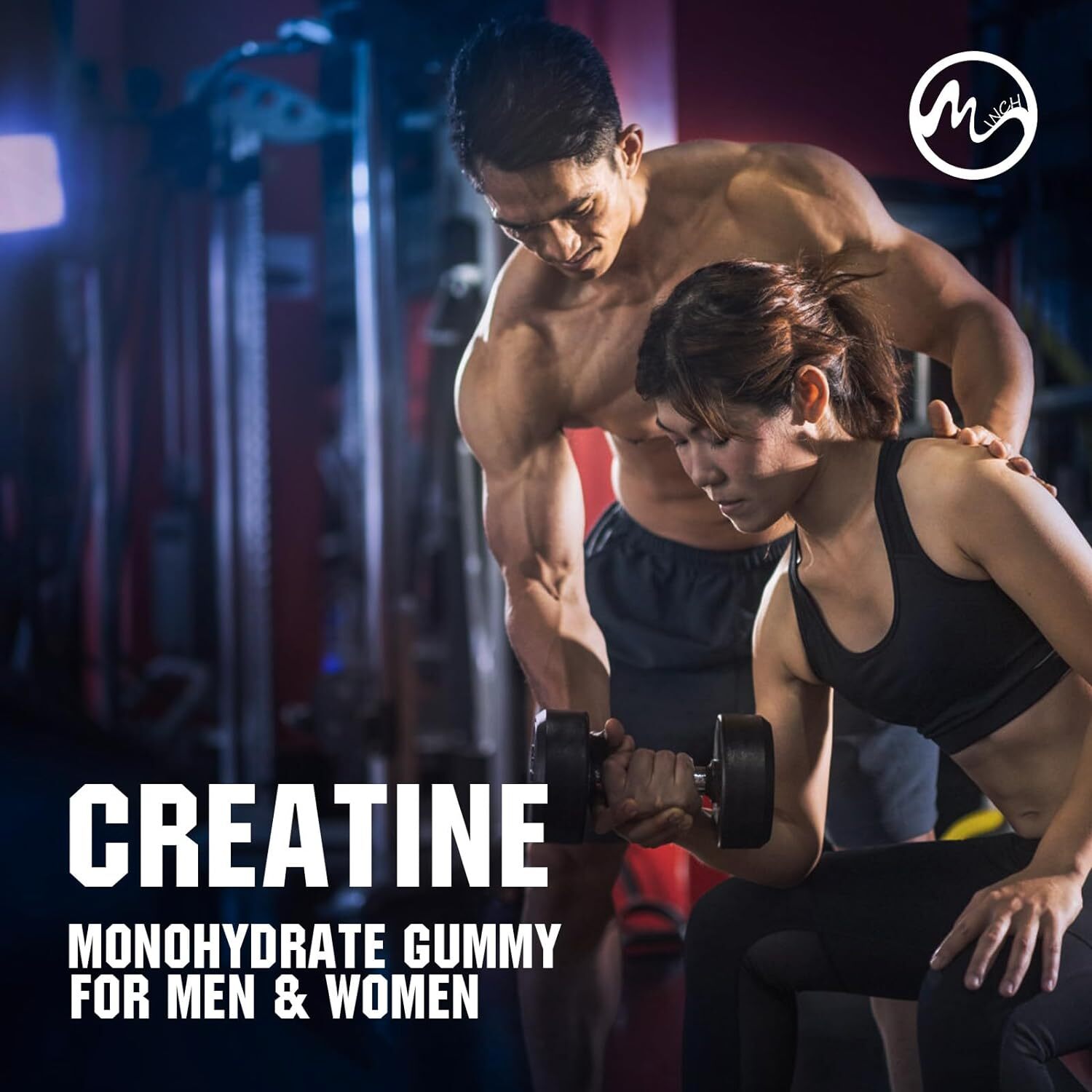 2x Creatine Monohydrate Gummies Pineapple FlavorEnergy Boost Improve Muscle Muss