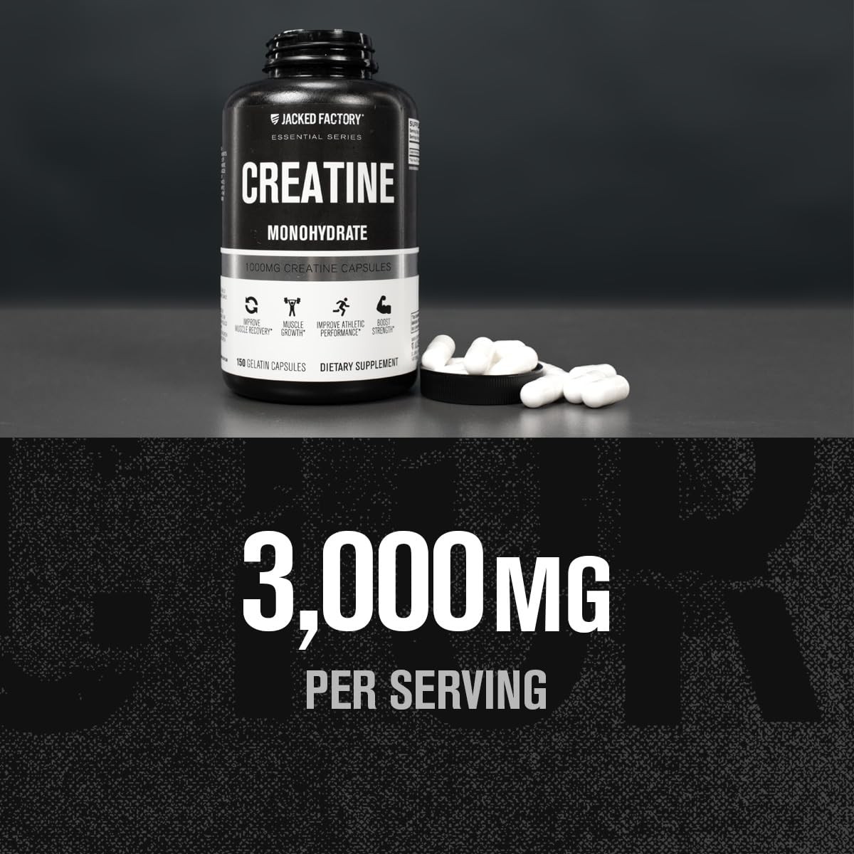 Creatine Monohydrate Capsules – Creatine Pills for Muscle Growth, Increased S…