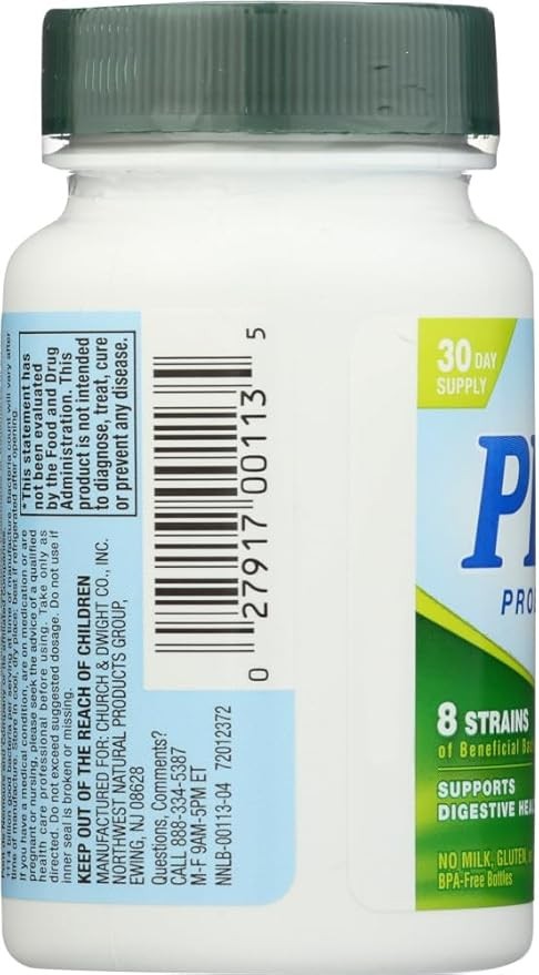 Nutrition Now PB 8 Pro-biotic Acidophilus Capsules, Vegetarian, 60 Caps