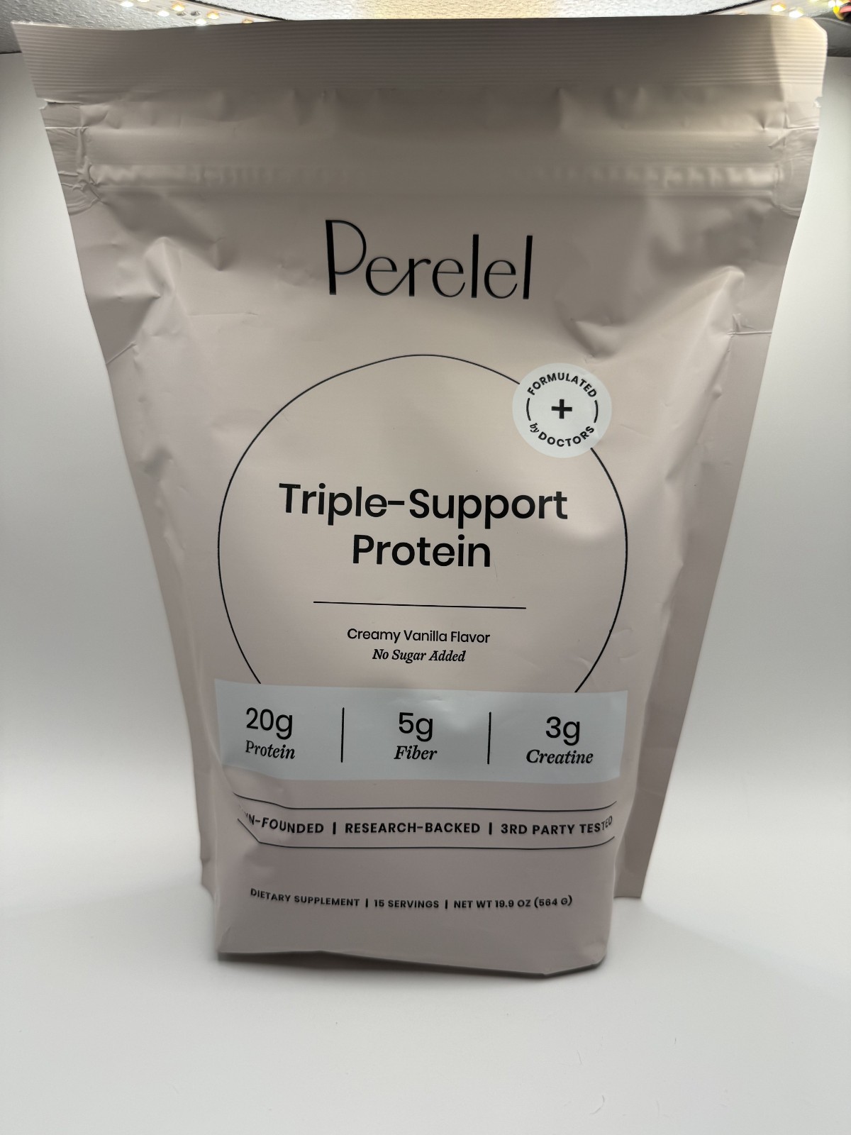 Perelel Triple-Support Protein Creamy Vanilla Flavor 15 Servings 564g – Brandnew