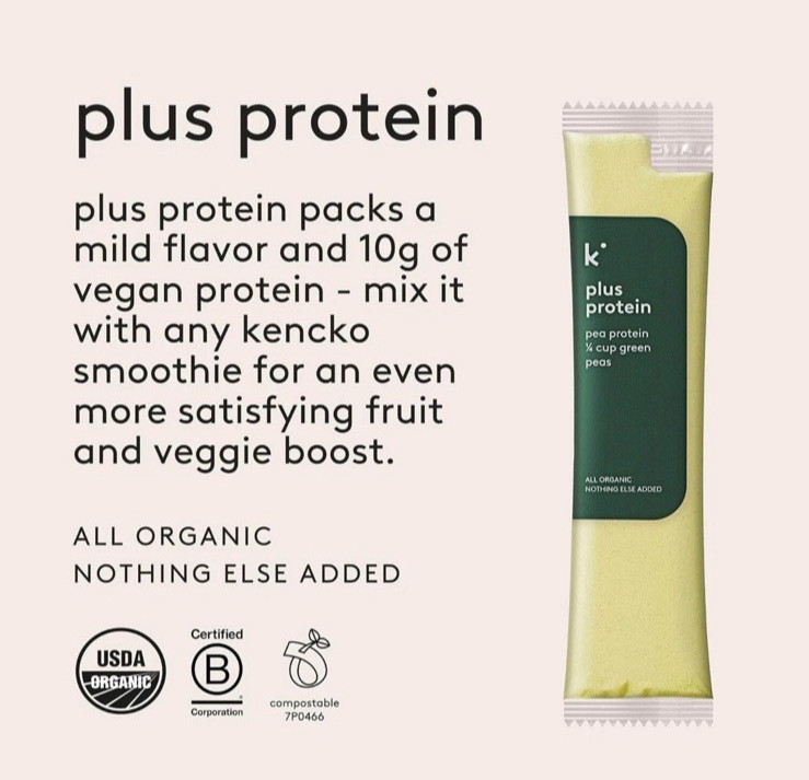 kencko ADD-ON Plus Protein Powder Smoothie Booster 12 Single Protein Packets