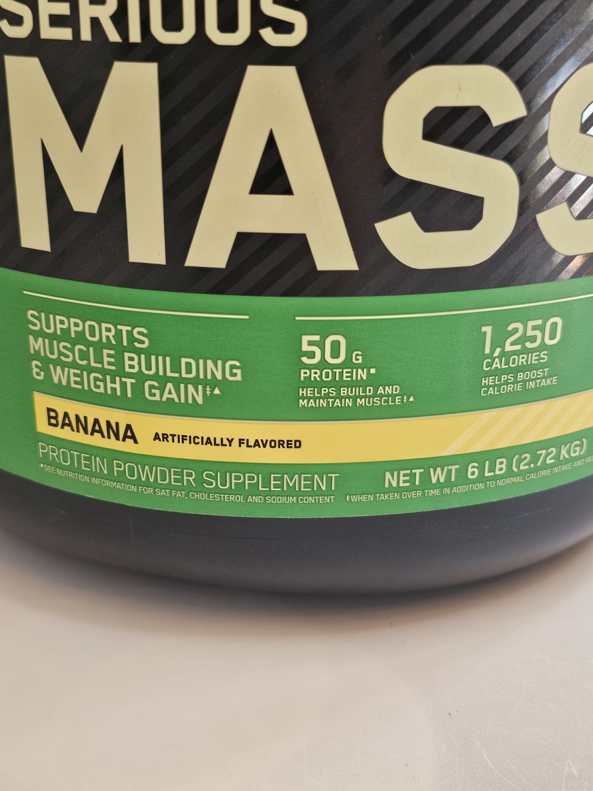 Optimum Nutrition Serious Mass Gainer Protein Powder, Banana, 6 lbs, 02/2027