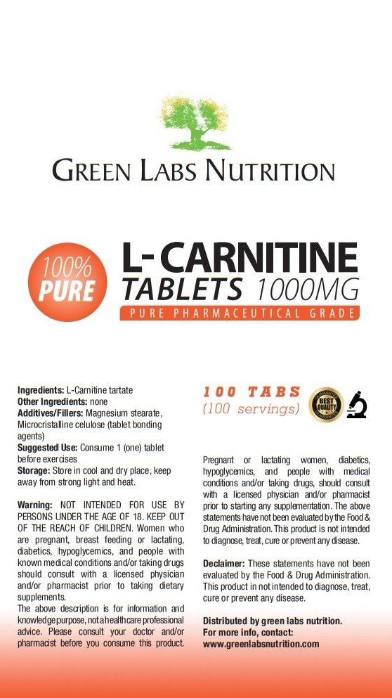 L-Carnitine 1000mg tablets Strong Fat Burner Weight Loss Antioxidant