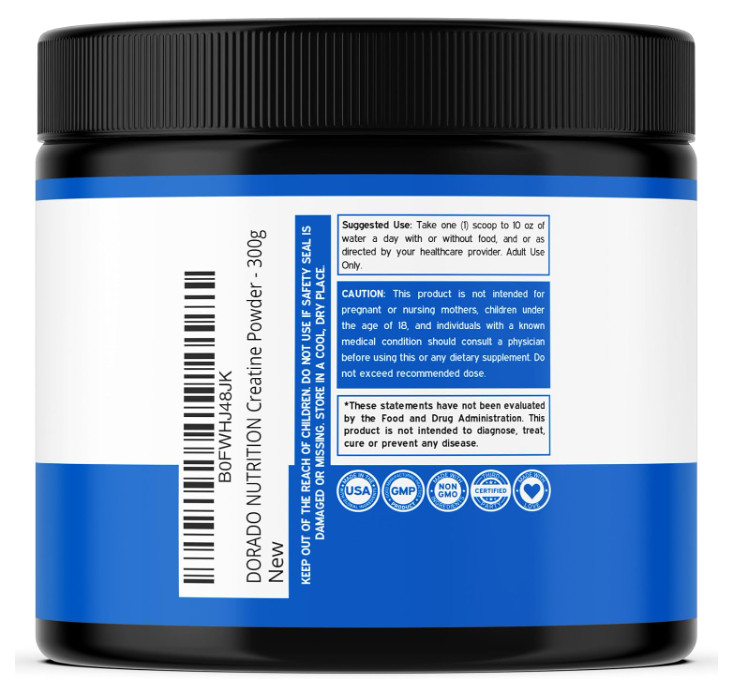Creatine Monohydrate Powder 5000mg 5G Unflavored Muscle Energy Recovery 60 Servi