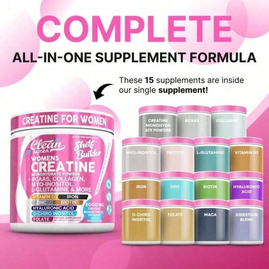 Women’s Creatine Powder Creatine Monohydrate BCAA Myo-Inositol Collagen 1/2 Pack