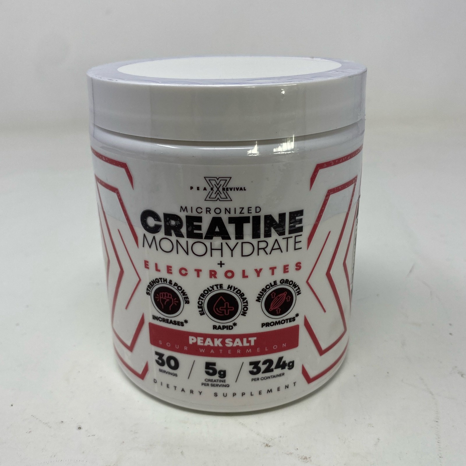 Peak Revival-X Creatine + Electrolytes, Sour Watermelon, 30srv/324g