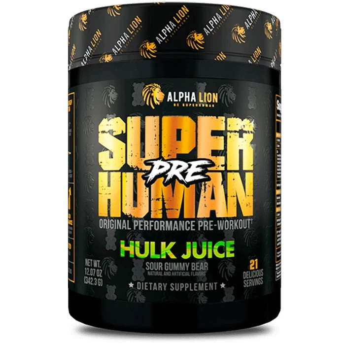 Alpha Lion Super Human PRE Original Pre-Workout 21 Servings Hulk Juice