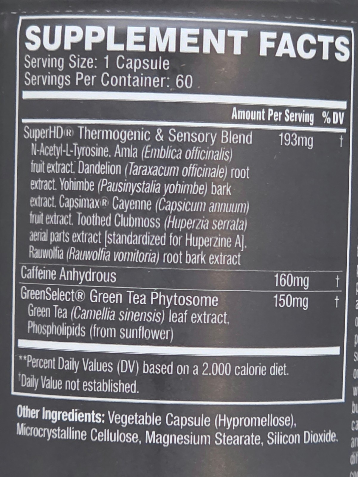 Cellucor Super HD Weight Loss 60 Capsules