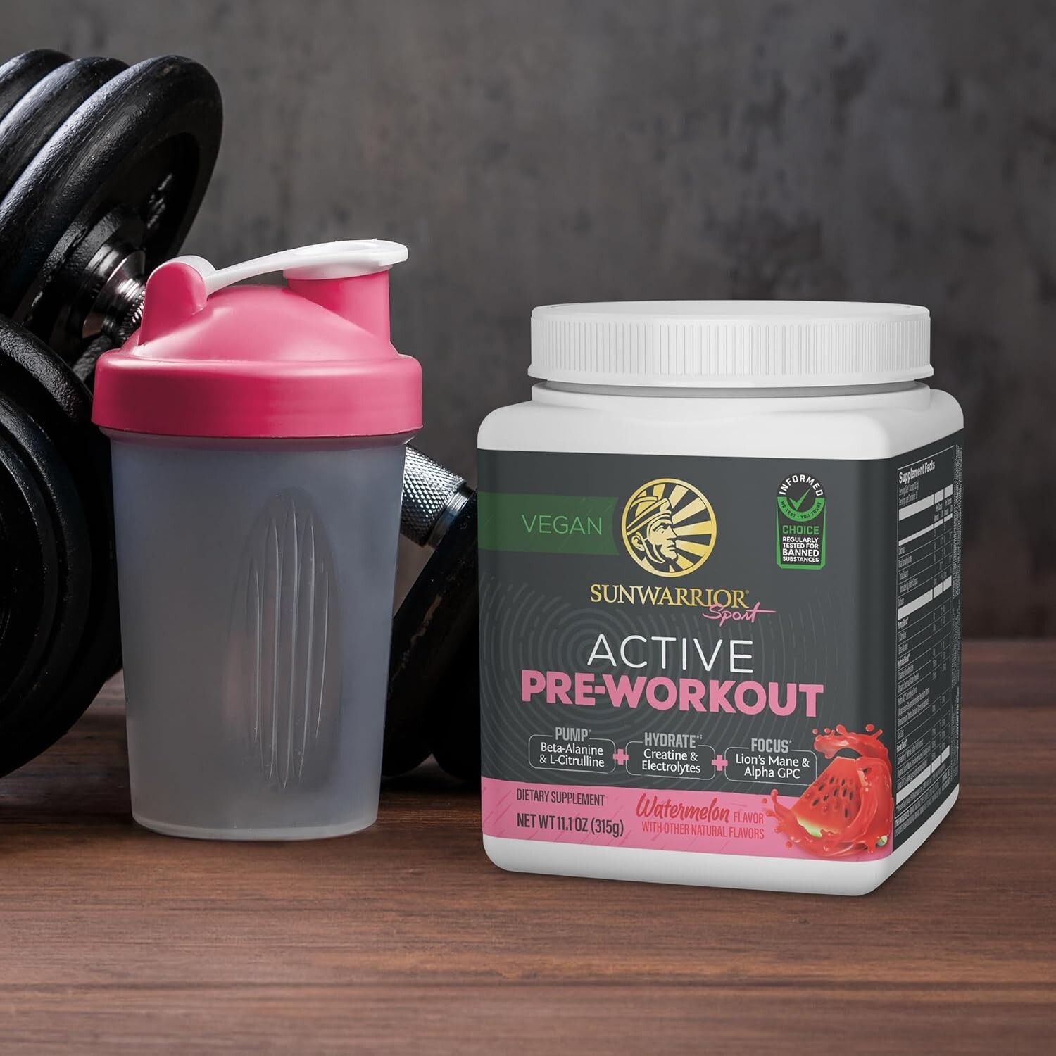 Sunwarrior Pre Workout Powder Energy Drink Supplement Clean Vegan Plant-Based