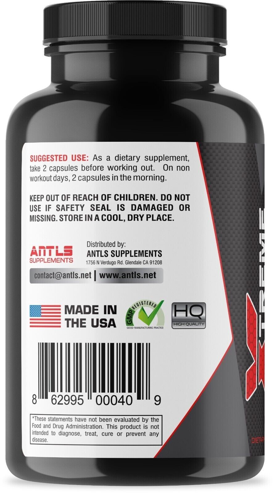 Testosterone Booster Pre Workout Nitric Oxide L arginine Men’s ANTLS SUPPLEMENTS
