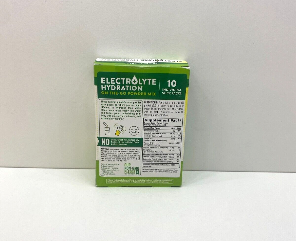 NEW Nature’s Truth Electrolyte Hydration B Vitamins On-The-Go Powder Mix 2026