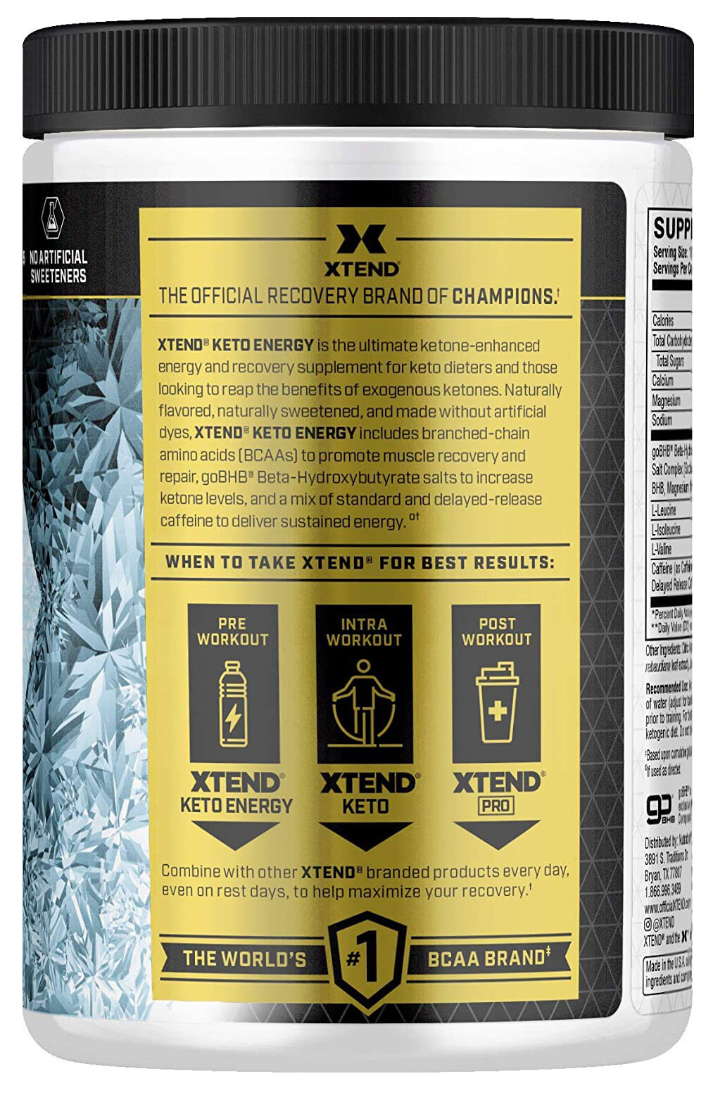 XTEND Keto ENERGY | 6g goBHB 7g BCAA | Amino Acids 20 Servings