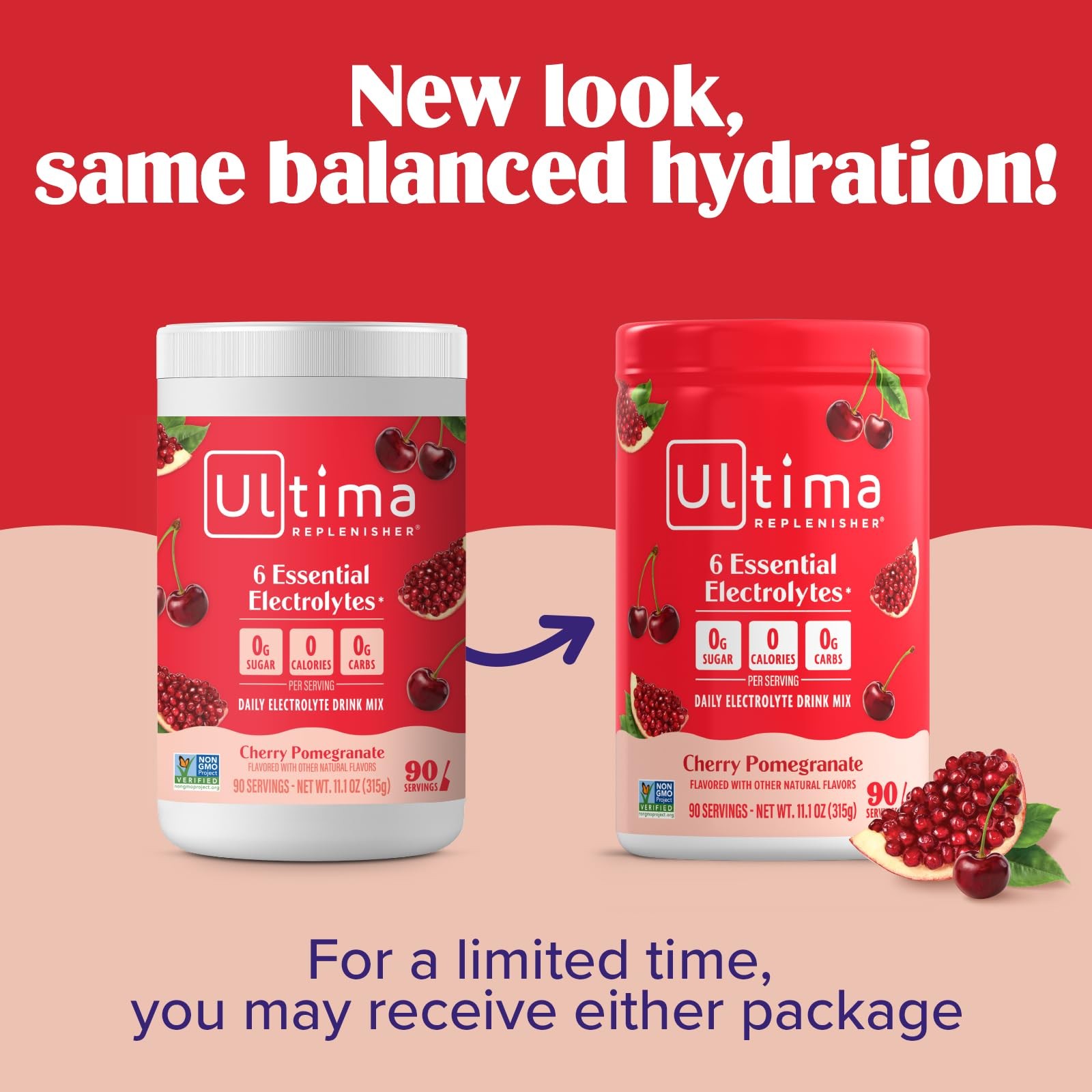Ultima Replenisher Daily Electrolyte Powder Drink Mix – Sugar Free – Cherry Pome