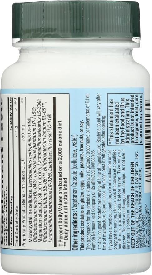 Nutrition Now PB 8 Pro-biotic Acidophilus Capsules, Vegetarian, 60 Caps