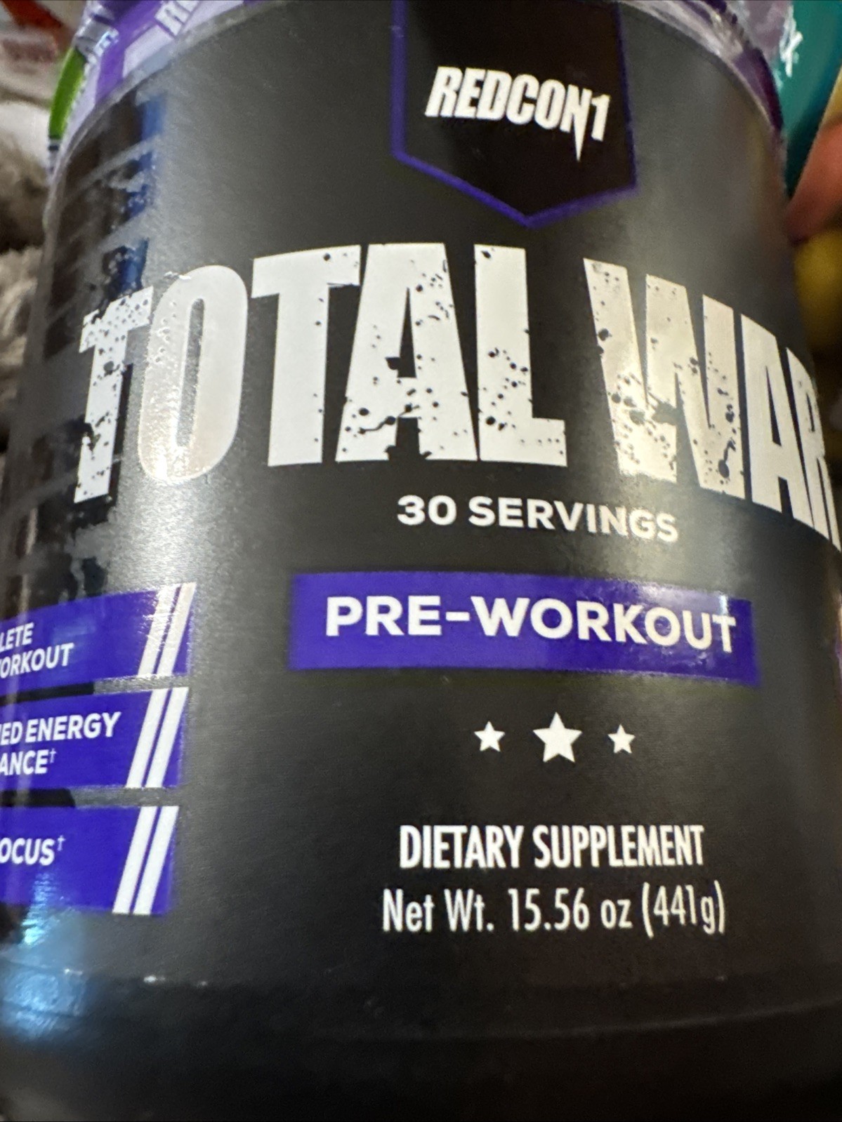 REDCON1 TOTAL WAR, Preworkout, Sour Gummy Bear, 20 Servings Exp 03/27