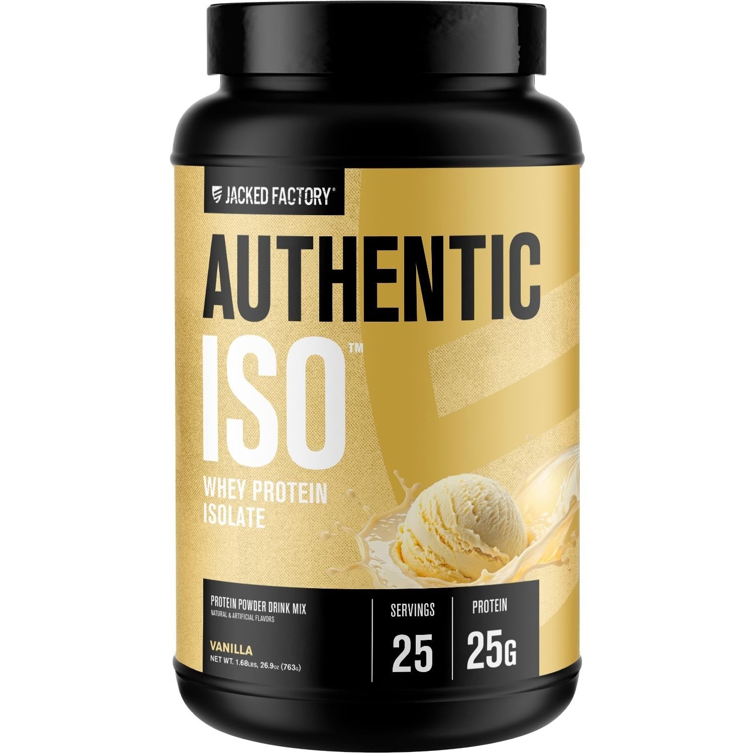 Jacked Factory Authentic ISO Whey Protein Isolate – Dark Chocolate 25 Servings