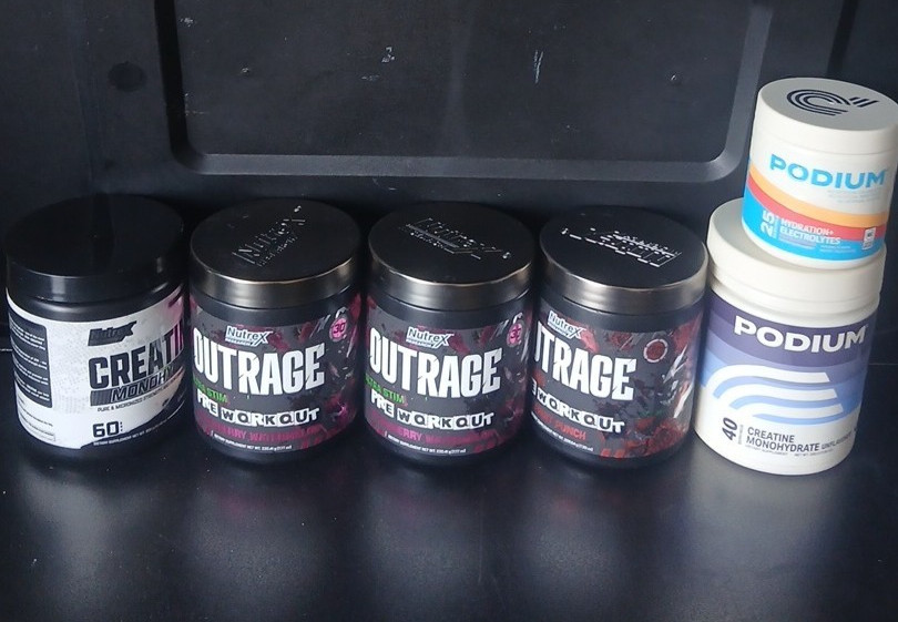 NUTREX OUTRAGE Extreme Pre-Workout Ultra Stim 215 Servings Total Podium Creatine