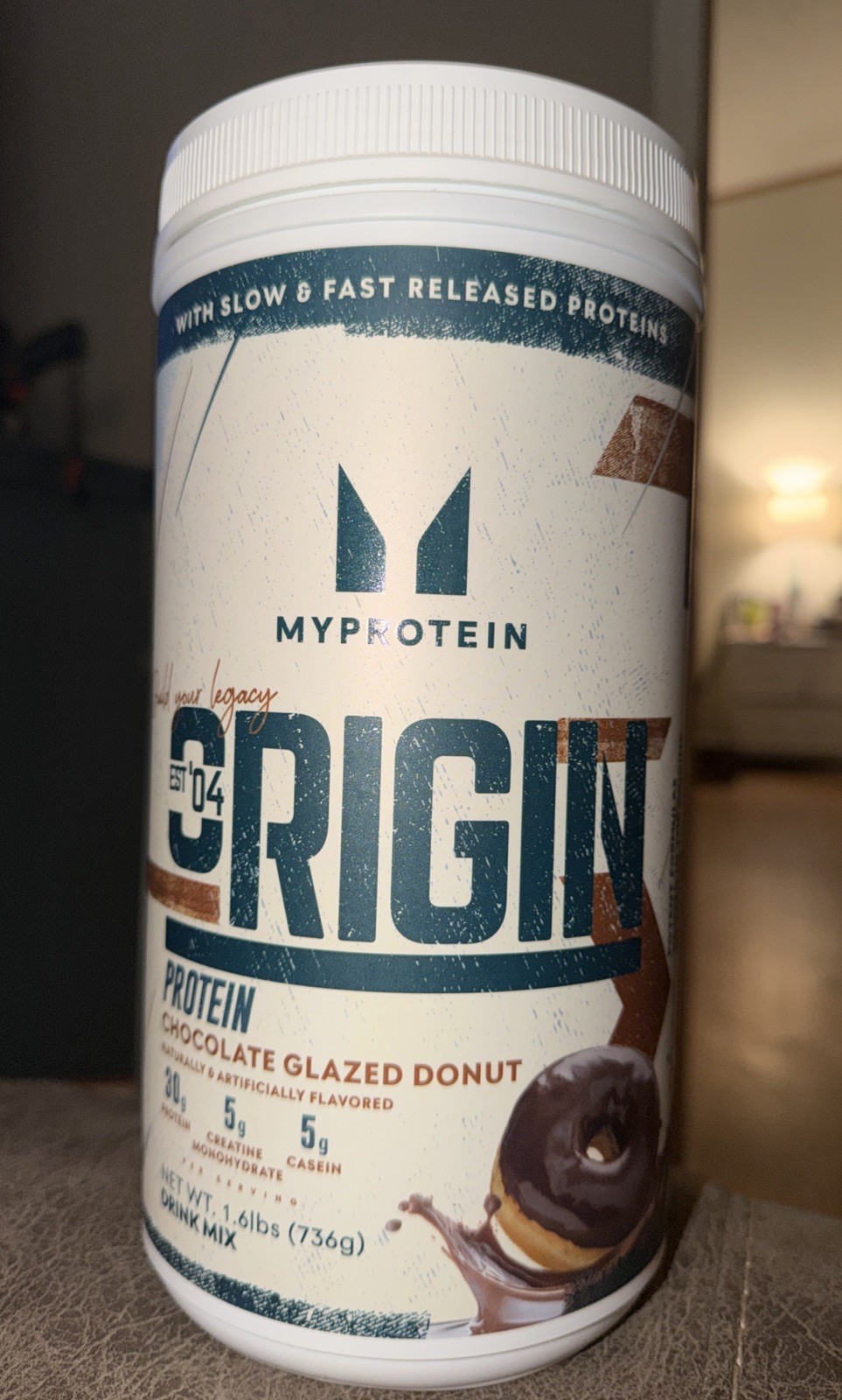 MyProtein Origin Protein 1.6 LBs 15 Servings Chocolate Glazed Donut Exp 10/27