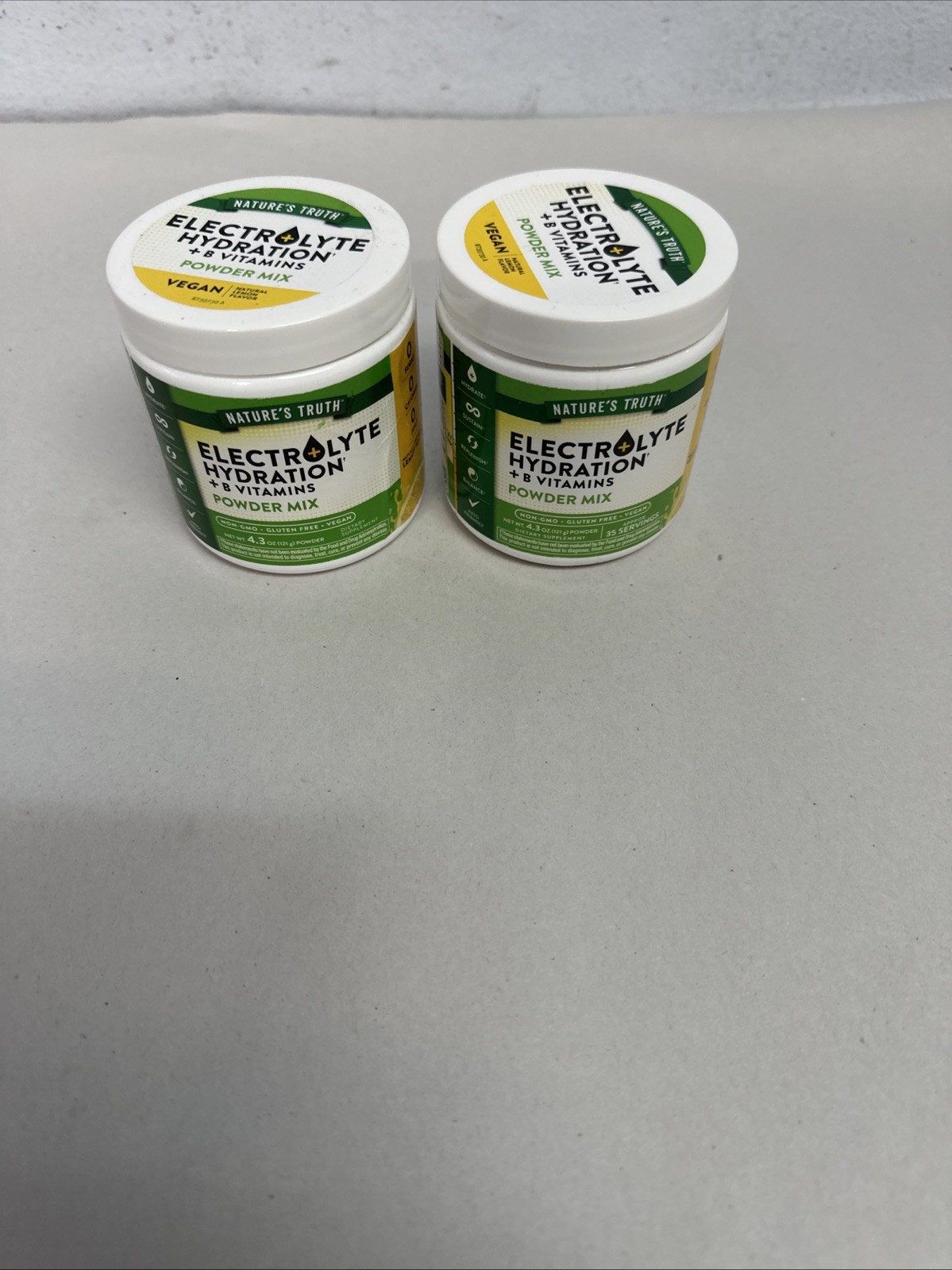 Lot of 2 Nature’s Truth Electrolyte Hydration Lemon 4.3oz Sealed New 02/2027