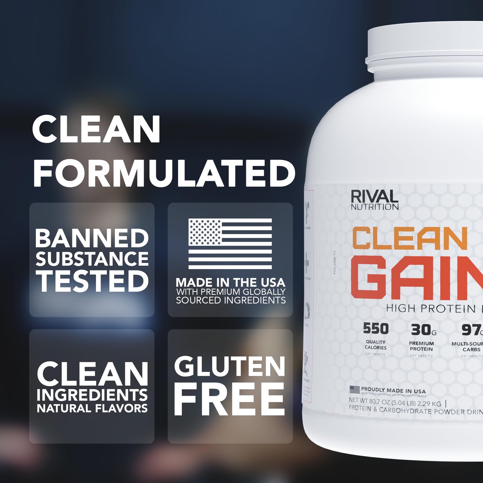Proteina 5 Lbs En Polvo 30g Para Ganar Masa Muscular Mujer Hombre Sabor Vainilla