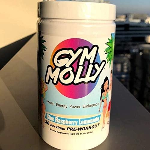 Gym Molly Pre Workout Powder Supplement | Certified Vegan | 0 sugar EXP 1-2027