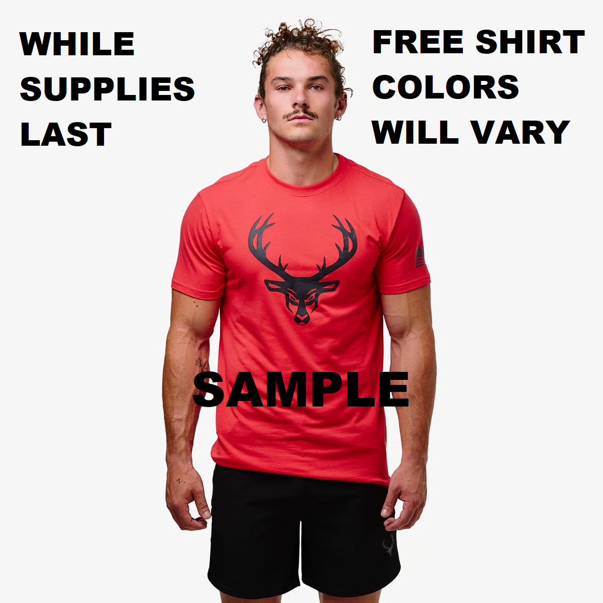 BUCKED UP Black Ant Pre-Workout Energy Pump Focus + FREE Bucked Up Flag T-shirt