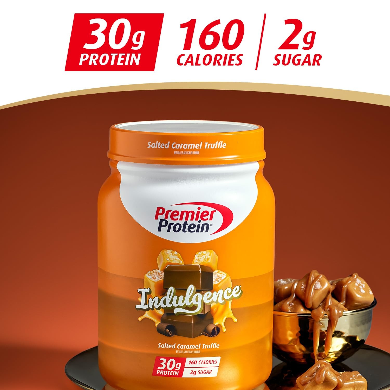 Premier Protein Indulgence Powder Salted Caramel Truffle 30g Protein 17 Serv