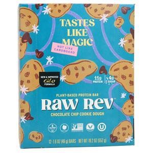Raw Rev Plant-Based Protein Bar Chocolate Chip Cookie Dough 12 bars