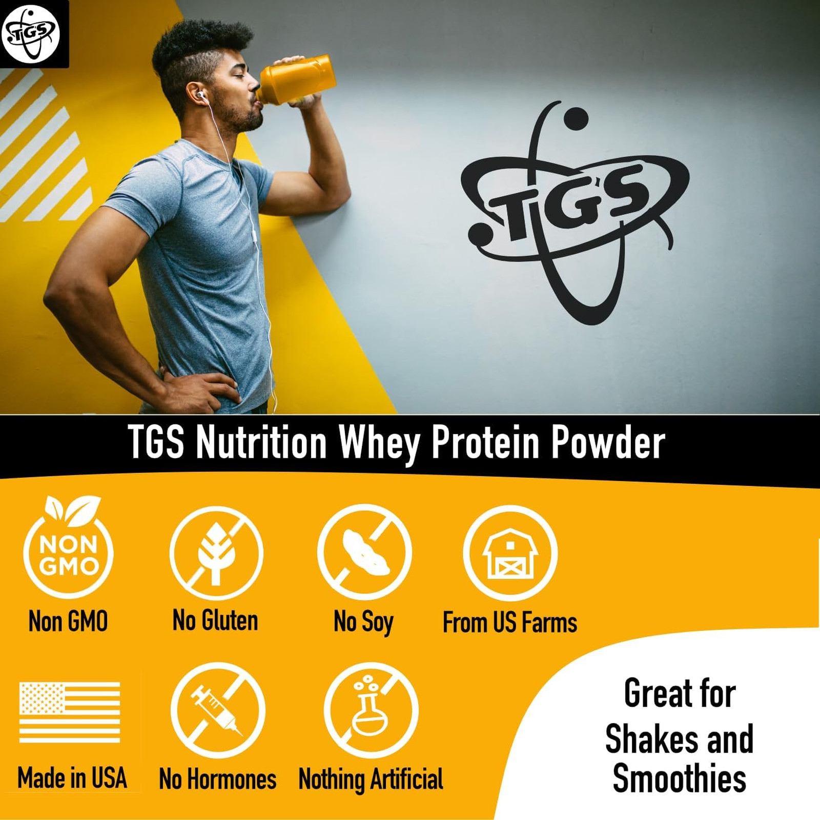 Whey Protein Powder Unflavored Unsweetened 2lb Soy Free Gluten Free Keto