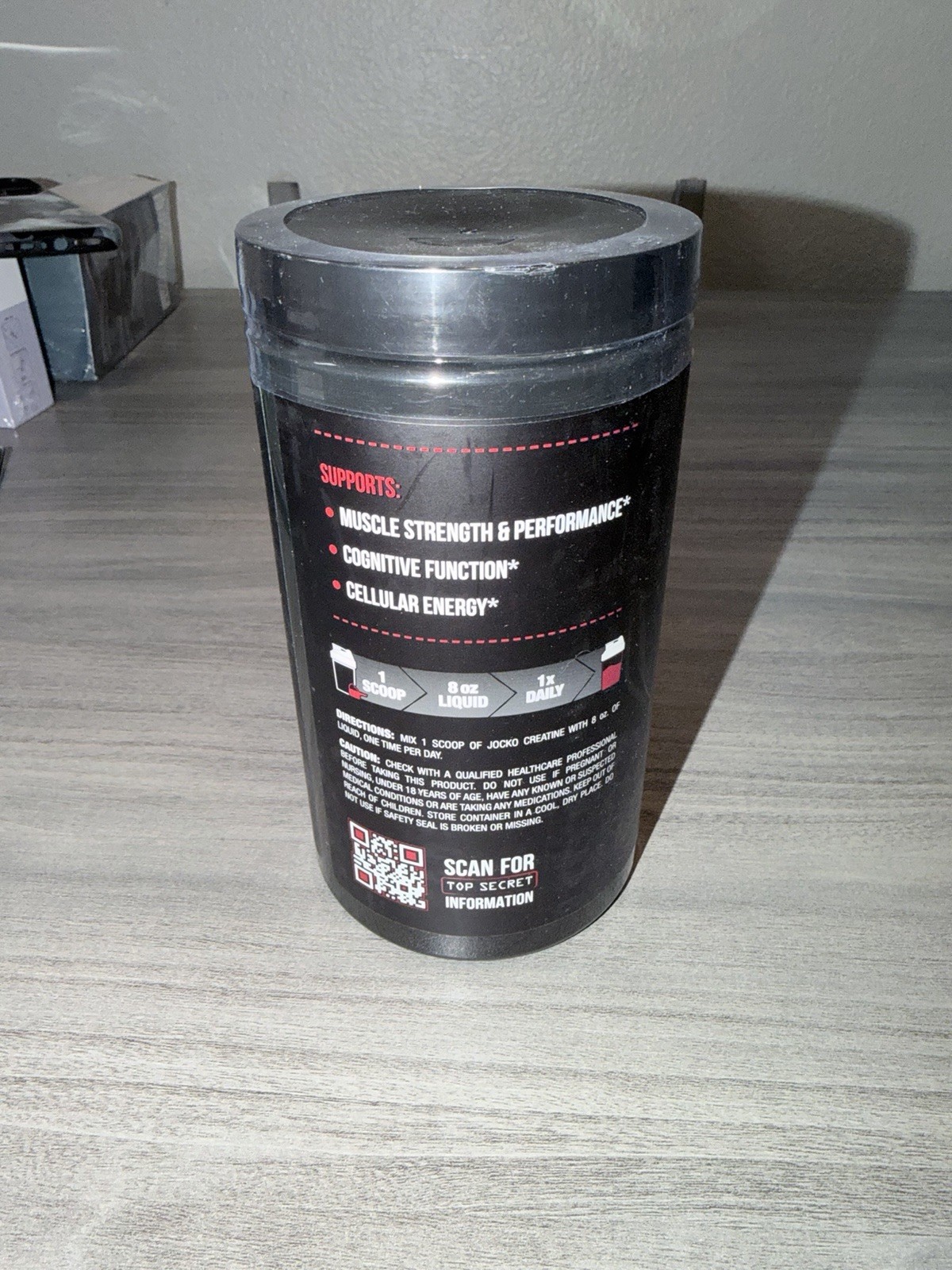 Jocko Fuel Creatine Monohydrate Powder, Unflavored, 16 oz, 90 Servings