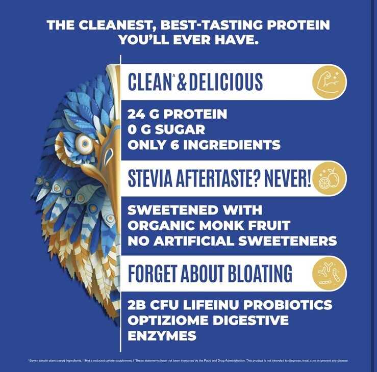 BIRDMAN Falcon Organic Vegan Protein Powder Vanilla, 24g Protein, Sugar Free