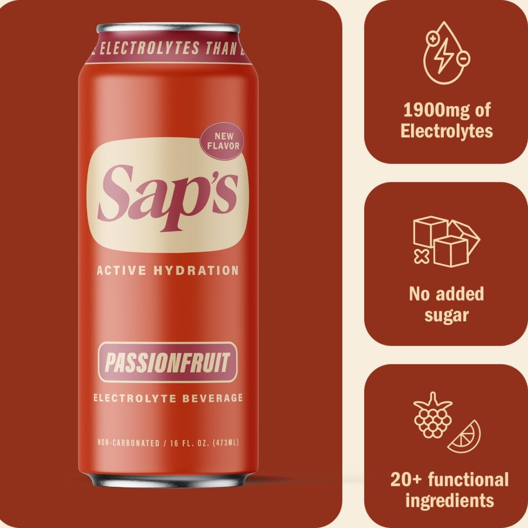Sap’s Rapid Rehydration Sports Drink – 12 Cans, 16 fl oz(Pack of 12)