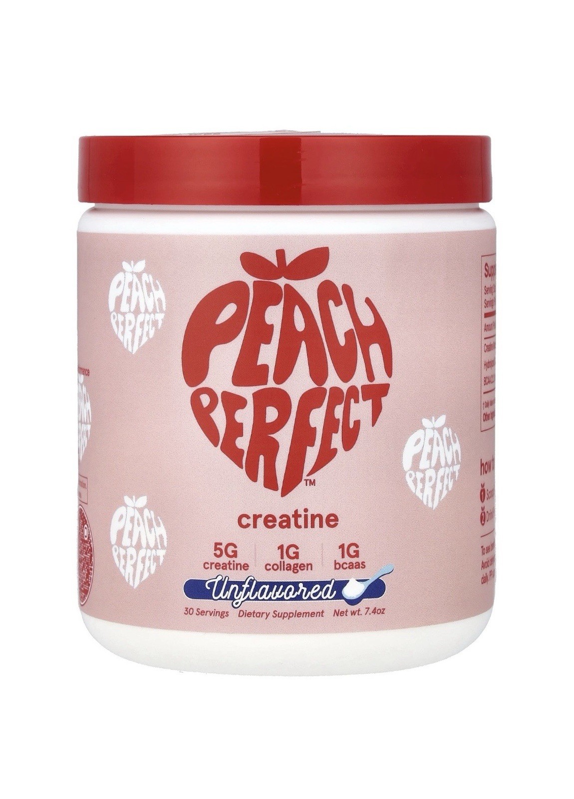 Peach Perfect Creatine Monohydrate Powder Unflavored 7.4Oz Exp 07/27-NEW SEALED