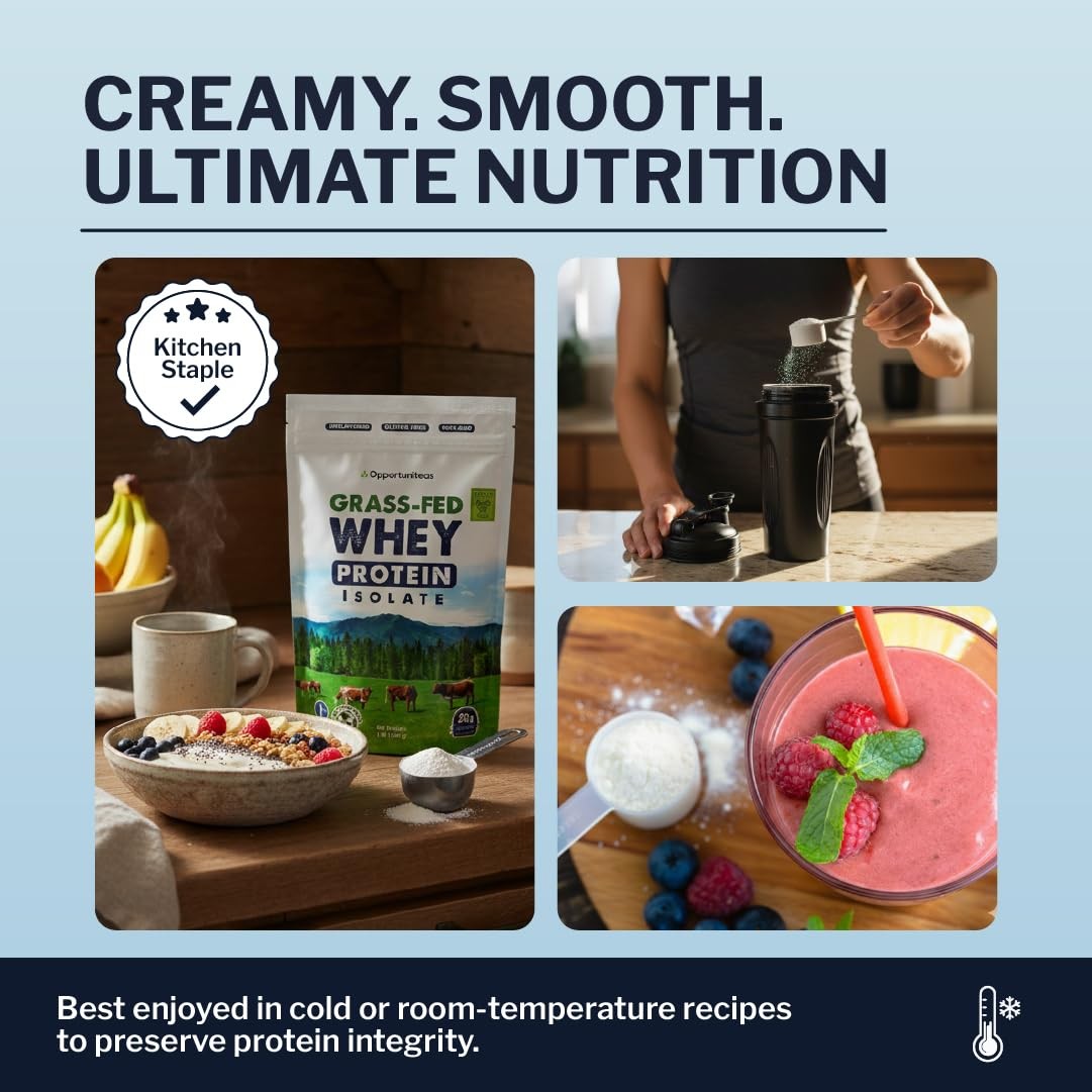 Opportuniteas Grass Fed Whey Isolate Protein Powder – Unflavored, HeavyMetal …