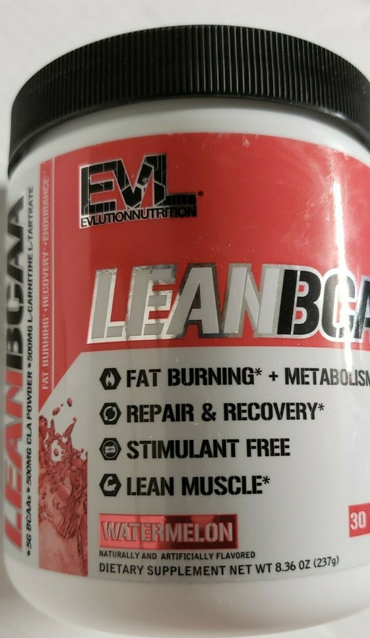 Evlution Nutrition LeanBCAA – Stimulant Free – Watermelon – 30 Servs – Ex 9/2024
