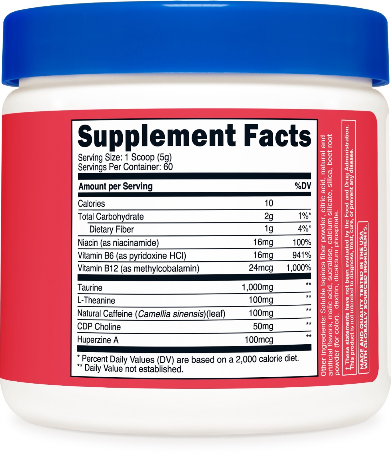 Nutricost Energy Complex (Strawberry Kiwi) (60 Servings) – Clean Energy Powder
