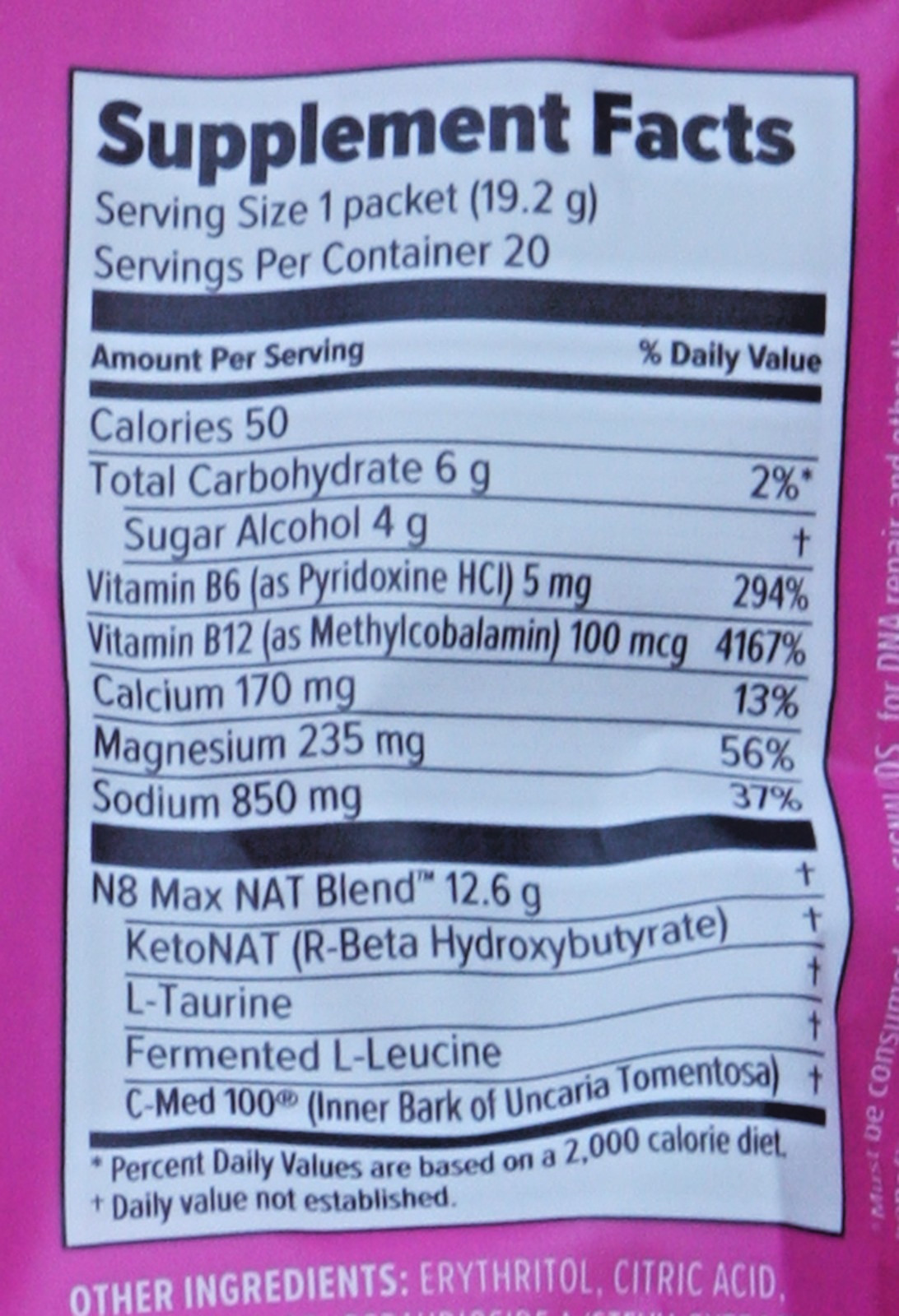 Pruvit Keto OS NAT Ketones – Charged – Raspberry Lemondade, Exp 09/27