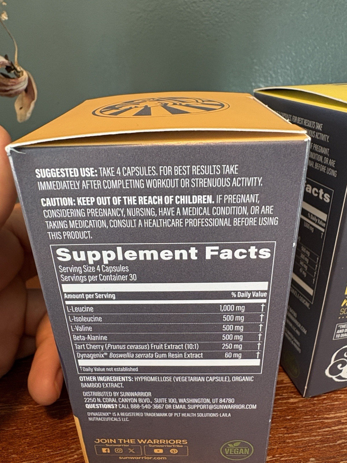 Sunwarrior Pre and Post Workout Capsules For Man