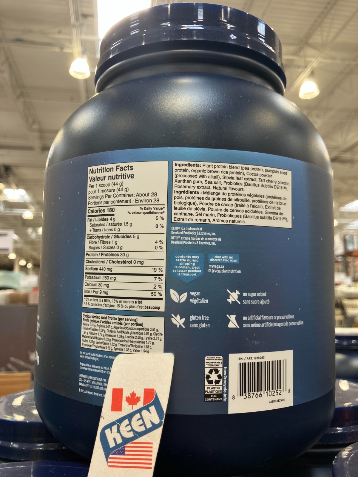 Vega Chocolate Protein and Recovery Powder, 1.2 kg, Exp:2027MA18
